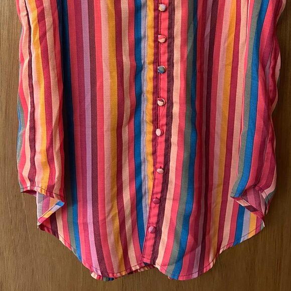 Torrid Multi Color Tank Top Stripes vertical - Picture 3 of 5